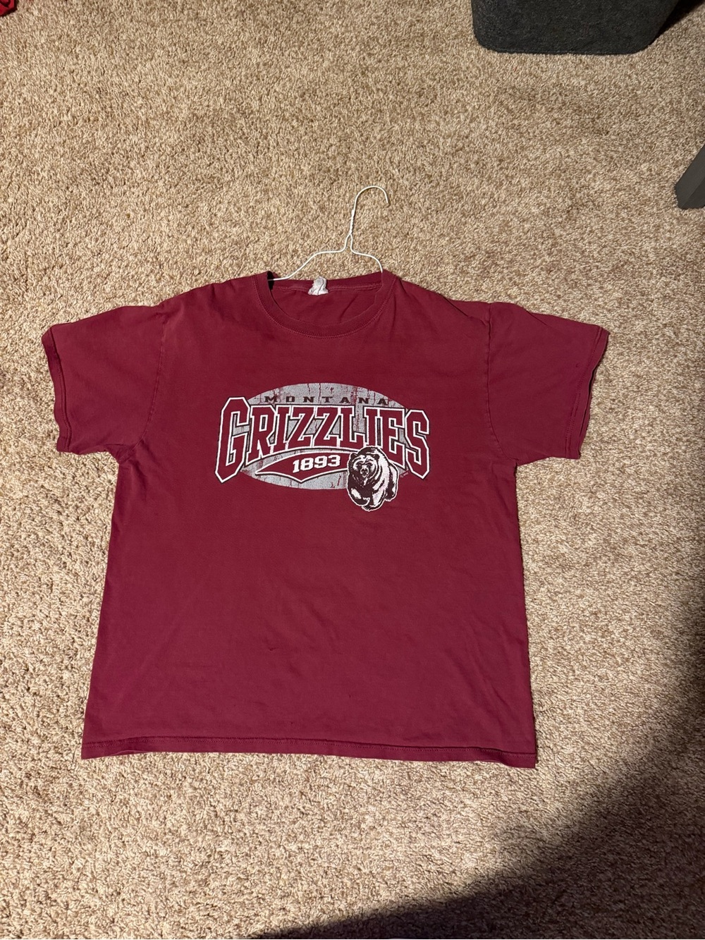 Montana Grizzlies Maroon Graphic Kids T-Shirt